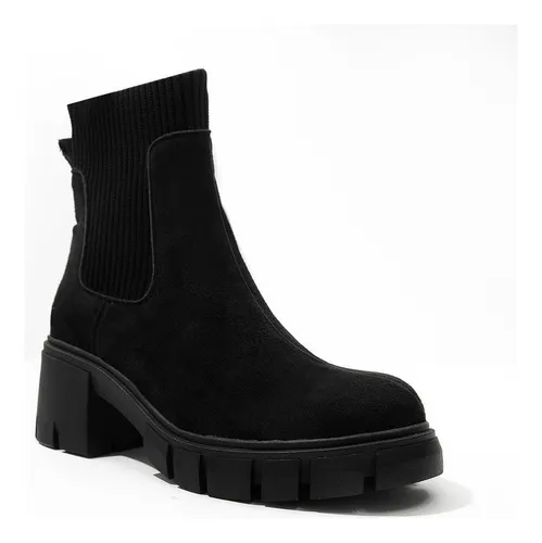 Botas Calcetín De Mujer Tacón Grueso Botas Martin Plataf [u]
