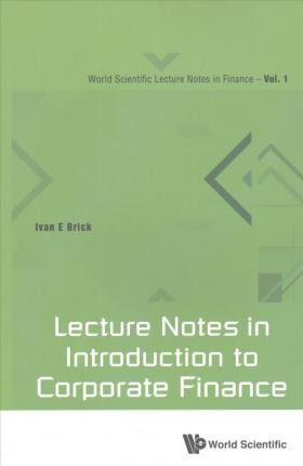 Libro Lecture Notes In Introduction To Corporate Finance ...