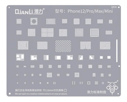 Stencil iPhone 12 Mini - 12 - 12 Pro - 12 Pro Max - Qianli -