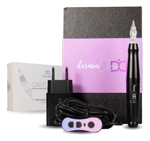 Kit Dermografo Com Controlador Dermia Class + 10 Agulhas 1rl