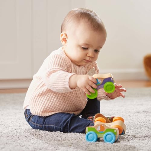Melissa & Doug Primer Juego De Coches Apilables De Animales