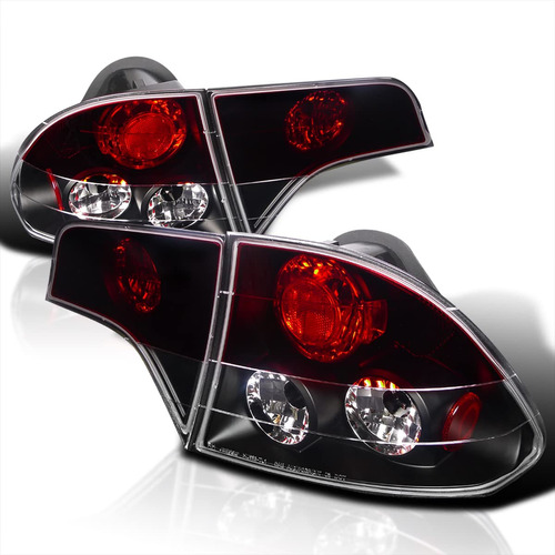 Spec-d Tuning Luz Trasera Lente Transparente Carcasa Negra 4