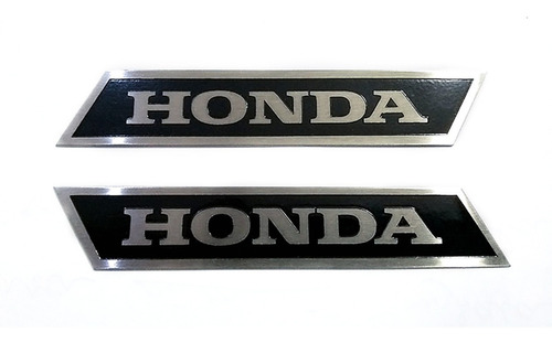 Par Emblema Honda Inox Moto Carro Cg Bros Cb Motocycle (2un)