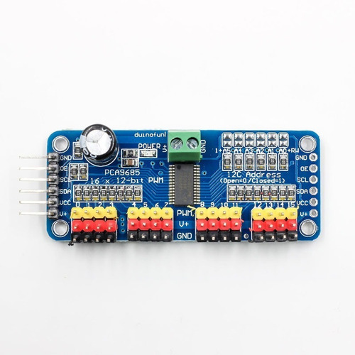 Pca9685 16 Canales Pwm 12-bit I2c Servo Sg90 Mg90s Mg995 Cdm