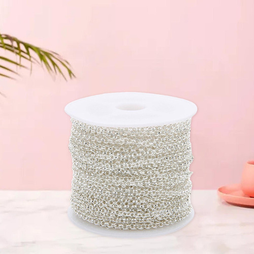 D 2 Uds 10m/rollo Cadena De Eslabones Collar Colgante Diy