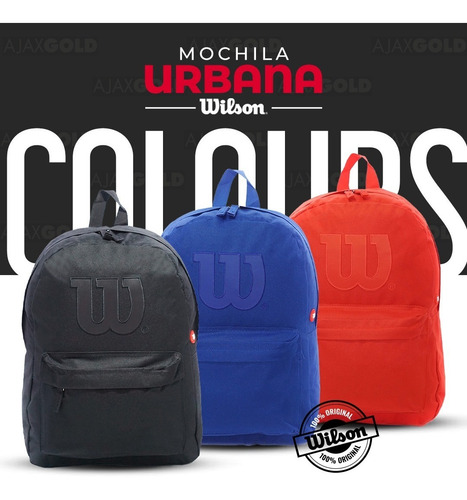 Imagen 7 de 10 de Mochila Wilson Porta Notebook Urbana Deportes Reforzada Gym