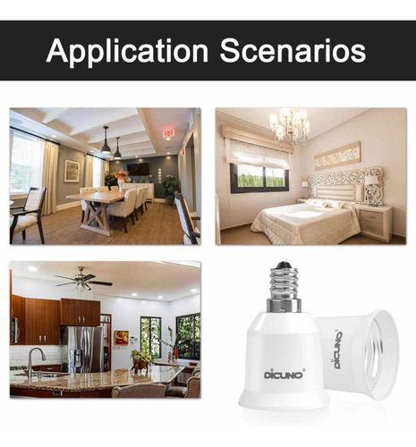 Convertidor Adaptador Socket De Bombilla E12 A Foco E26 E27
