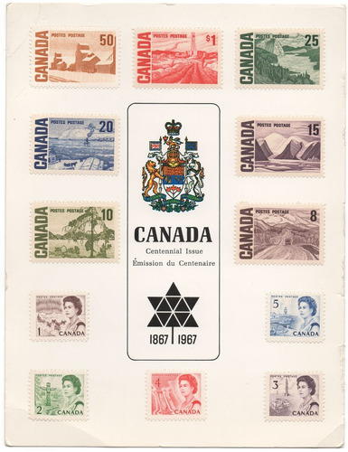 Canadá Set De Estampillas Del Centenario 1967