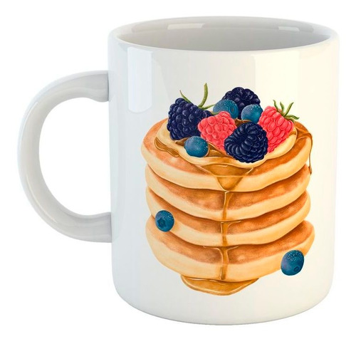 Taza De Ceramica Pancake Honey Candy Dulce Desayuno