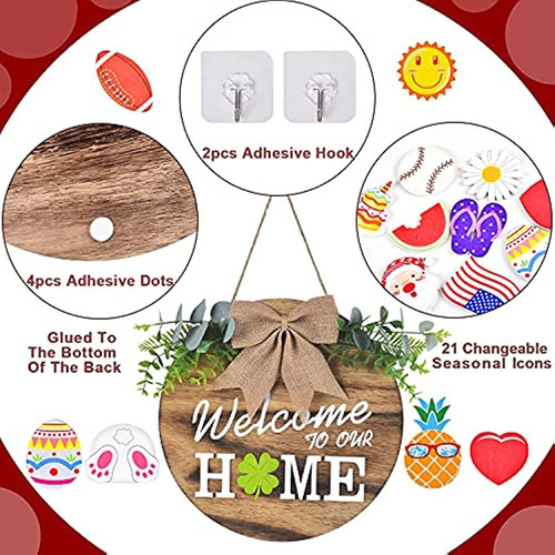 Cartel De Bienvenida A Casa Intercambiable, Decoración De Pu