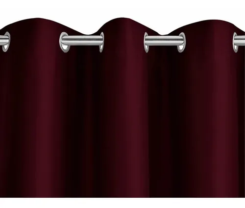 Set Cortina Blackout Simil Seda Argollas Vs Colores Vip
