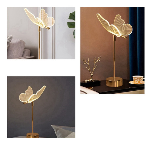 K Lámpara De Mesa T9 Butterfly Recargable Por Usb, Estilo