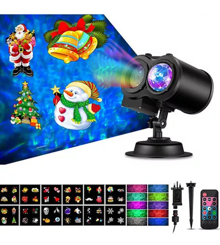 Luz De Proyector Decorativa Impermeable Para Fiestas Navideñ