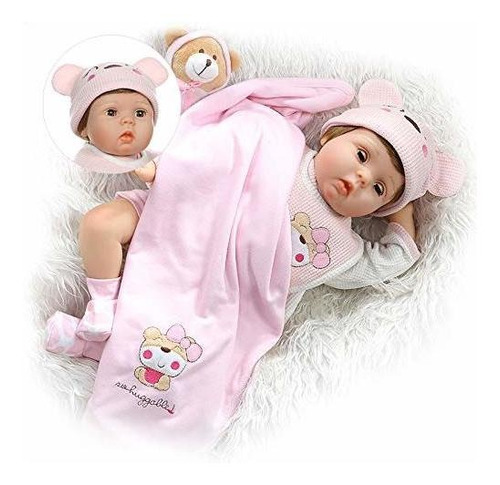 Cute Reborn Baby Girls Dolls Ojos Parpadeantes Vinilo Suave 