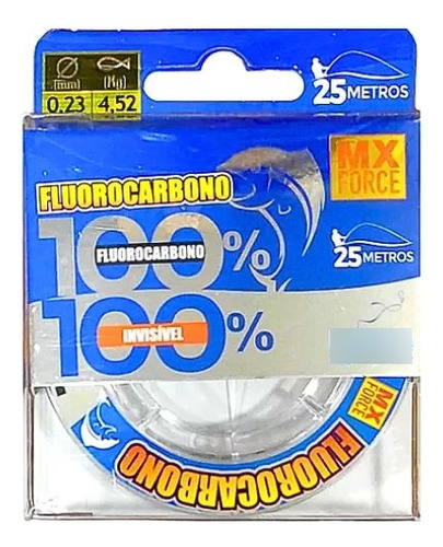 Leader Fluorocarbono Mx Force - 25 Metros - 0,20mm
