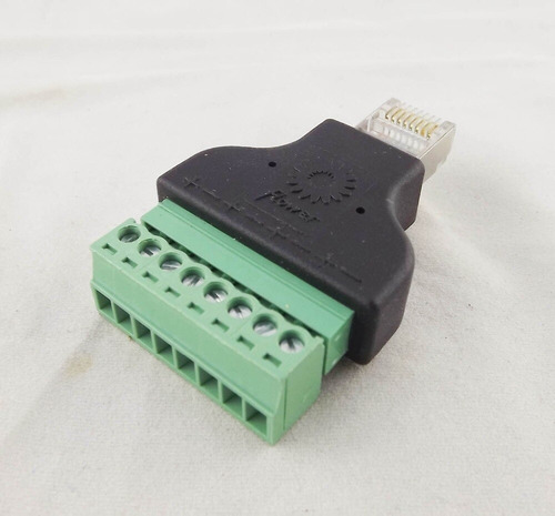 Adaptador Rj45 Macho A Clemas Borne Terminal Conector 8 Pin