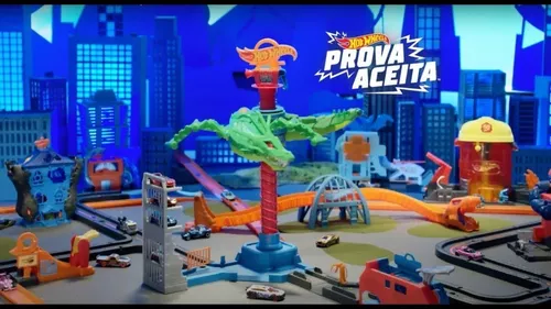 Pista Hot Wheels City Dragão Ataque Aéreo Motorizado Mattel
