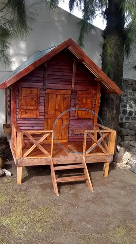 Casita Infantil De Madera Modelo Cuadrada