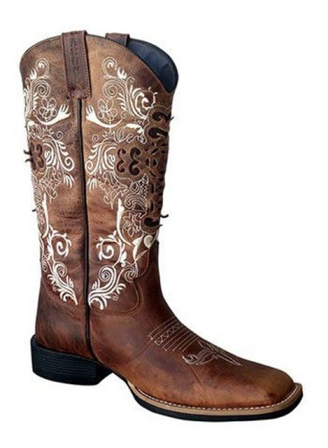 Bota Country Texana  Couro Feminina Jácomo 4161 Promoção