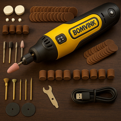 Micro Retífica Com Acessórios E Maleta Mini Furadeira