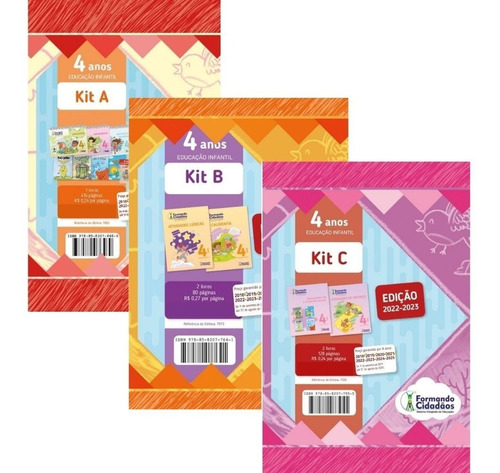 Livro Formando Cidadãos 4 Anos Kit A + B + C Nova Edição