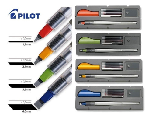 Coffret pluma estilográfica caligrafía Pilot Parallel Pen Parallel Pen punta 3,8 mm 