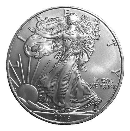 1 Dólar American Eagle 2019, 1 Oz De Plata 999 