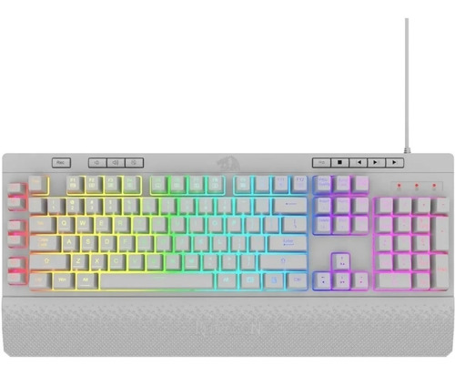 Teclado Gamer Redragon Shiva K512 Blanco Rgb Español !