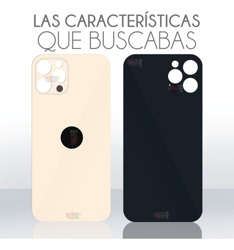Tapa Trasera Compatible Con iPhone 12 Pro A2407 A2341 A2406 A2408 Color Dorado Slim Company