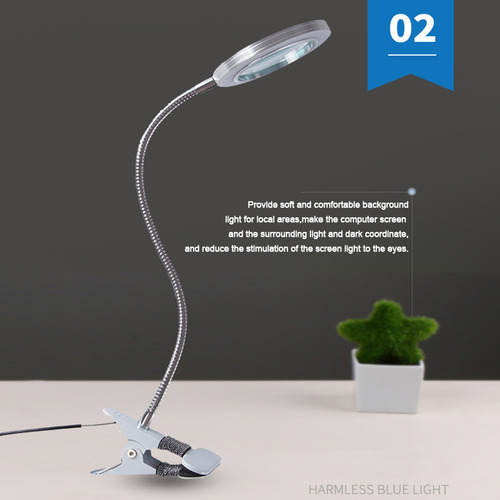 Lupa Iluminada, Rotação Flexível, Ampliação De Mesa G