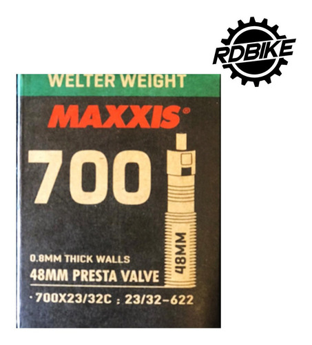 Camara Maxxis 700x23/32 : 23/32-622 Valvula Francesa 48mm 