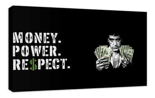 Cuadro Canvas Decorativos,  Scarface Money Power Respect