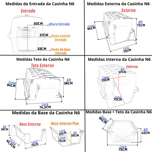 Casinha Furacão Pet 2 Em 1 N6 Cor Vermelho