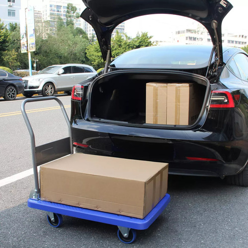 Carro De Carga Yegua Multiuso Plegable 4 Ruedas Manual 300kg