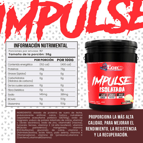 My Lord Proteína Whey Hs Hidrolizada Isolate 6 Kg Sabores Vainilla