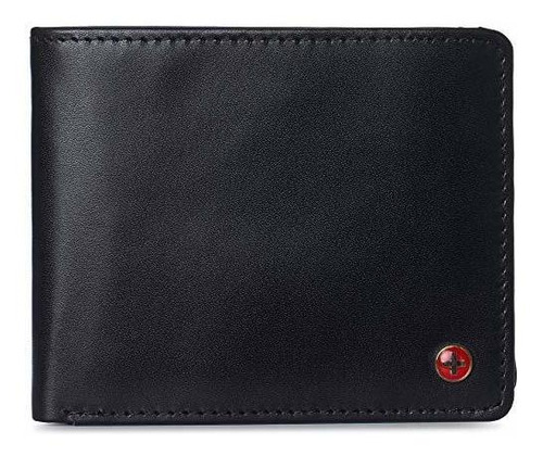 Alpine Swiss Mens Rfid Protected Nolan Leather Wallet Jzj4h