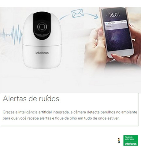 Imagem 3 de 6 de Im4 Câmera Interna Inteligente Wi-fi Full Hd 360° Intelbras
