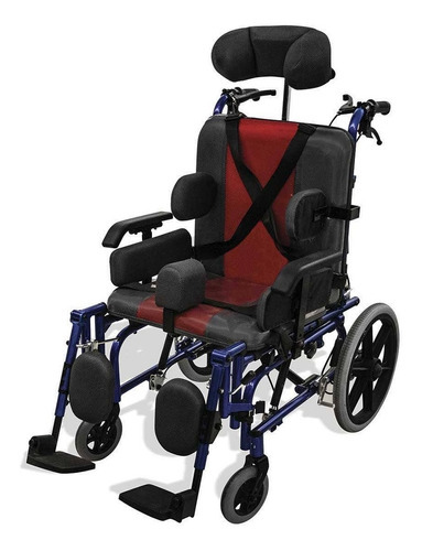 Silla Para Parálisis Cerebral Marca Handy S800 Reclinable Color Negro