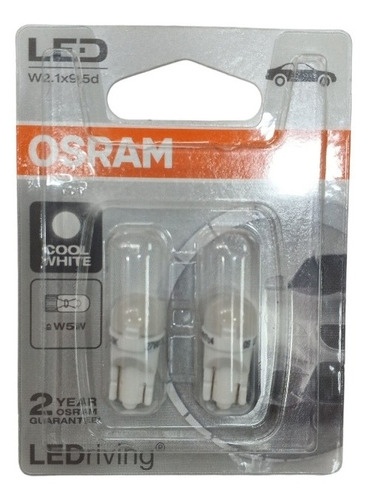 Bombillo Muelita T10 Led Osram Luz Blanca Blister Original 