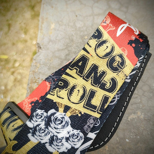 Imagen 5 de 8 de Correa Para Guitarra De Polyester Rock C/logo