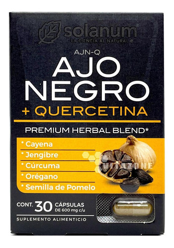 Ajo Negro Quercitina 30 Cápsulas Solanum Cayena