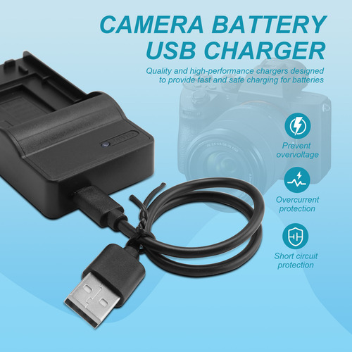 Cargador Usb De Batería De Cámara Li-50b Para Olympus Tough-