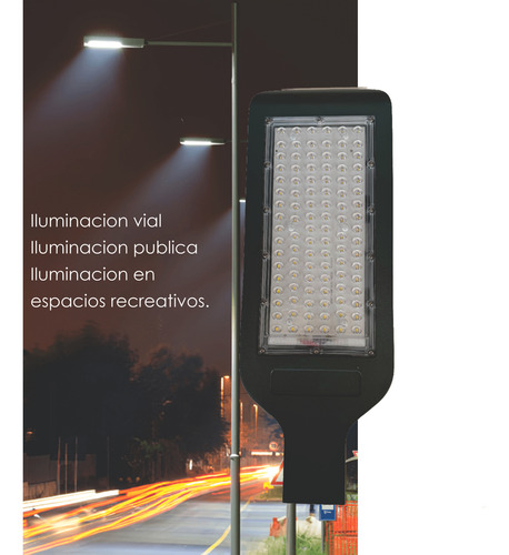 Luminaria Luz Led 100w Alumbrado Publico Con Driver Intercam