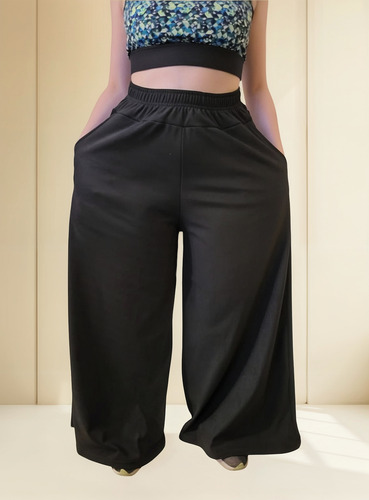 Maxi Palazo Pantalon Frisa Mujer Calentito X Talles