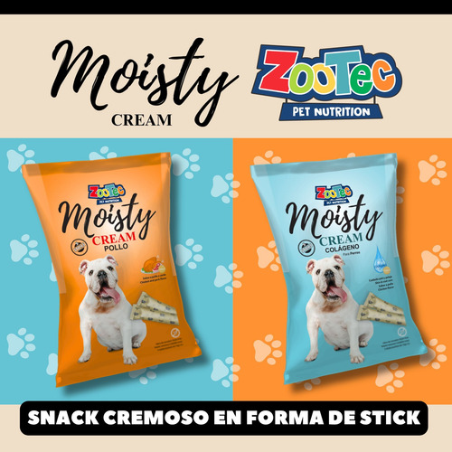 Alimento Humedo Para Perro Moisty Colageno Cream Zootec X 12