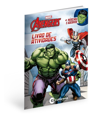 Livro De Atividades Vingadores Com Adesivo E Mascara