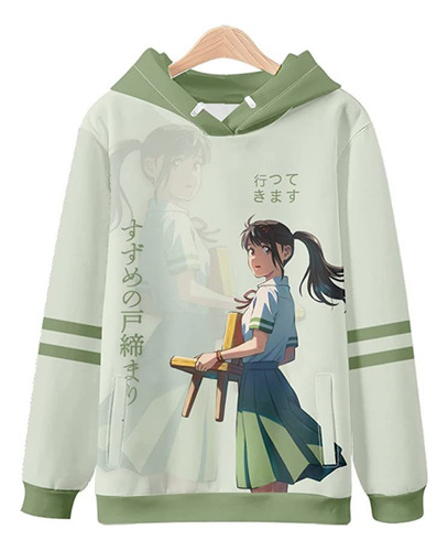 Nueva Sudadera Casual De Anime De Dibujos Animados De Suzume