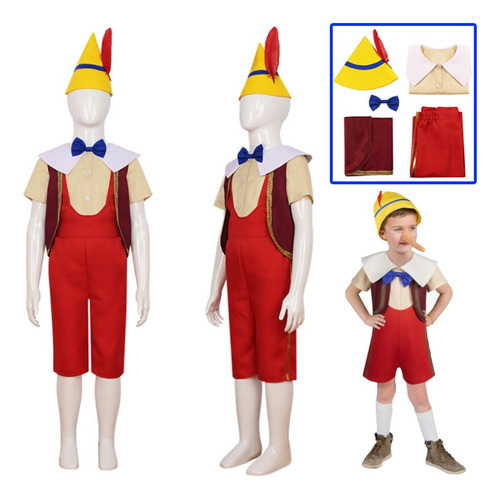 Disfraz De Carnaval De Halloween Para Niños, De Pinocho