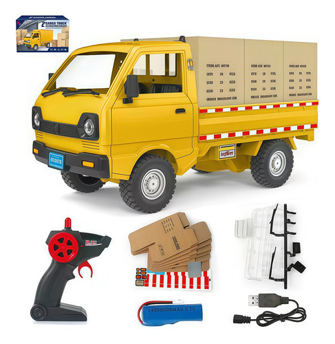 Juguetes Camionetas De Control Remoto Recargable Con Luz Y Pecho Amarillo Hong Jie Toys