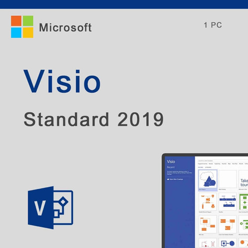 Office 2019 Licencia Microsoft Visio Standard 2019 1pc Esd